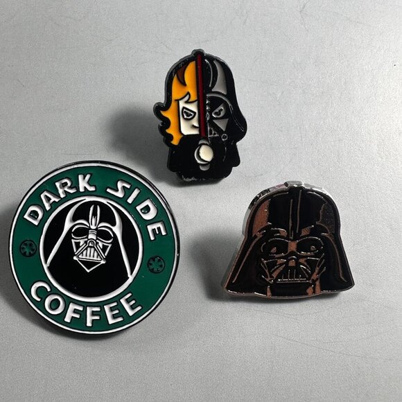 Darth Vader Lapel Pin Star Wars Anakin Brooch Badge Dark Side Coffee Pin Jewelry - Picture 5 of 6